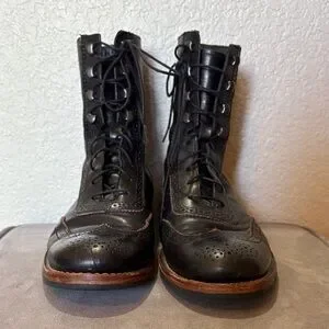 Wolverine 1000 Mile Black Wingtip Leather Brogue Boots - M7 WOLVERINE MEN main image 4